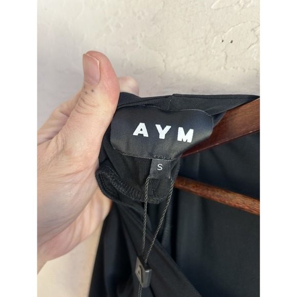 AYM Walter Reversible Maxi Dress S NWT Lace Up Corset Back Black Hourglass - Picture 6 of 9